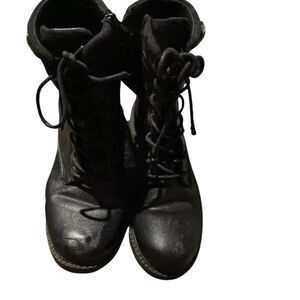 ID Required size 8W Black Women's Lace-Up Boots new never worn